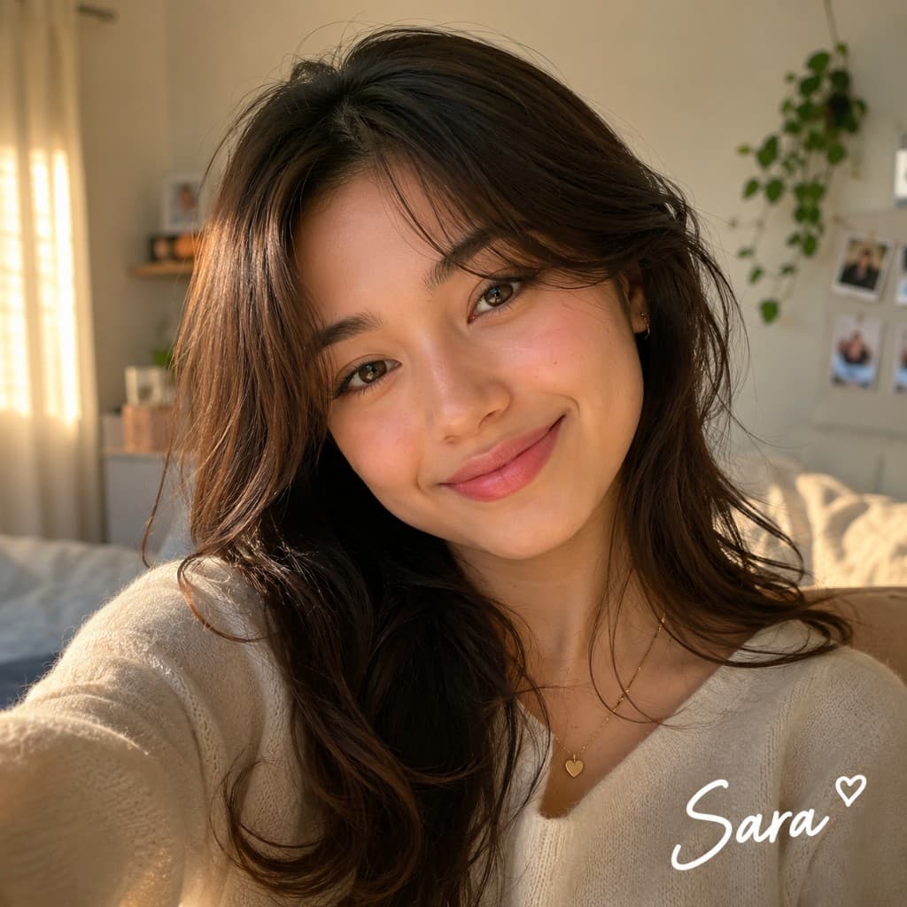 Sara sharing a warm selfie moment